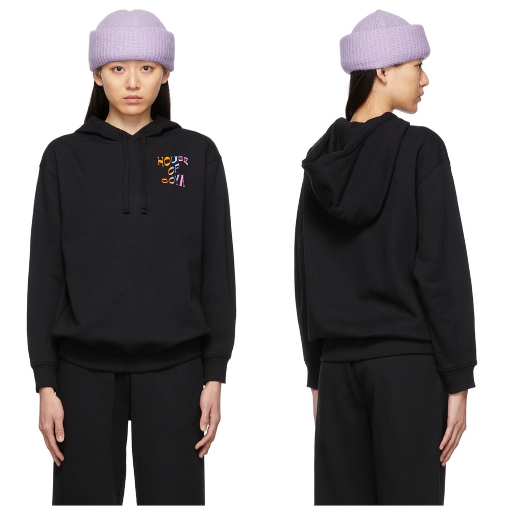 Stine Goya Adrisa Hoodie House‎ of Goya Black Sweatshirt Size Small NWOT